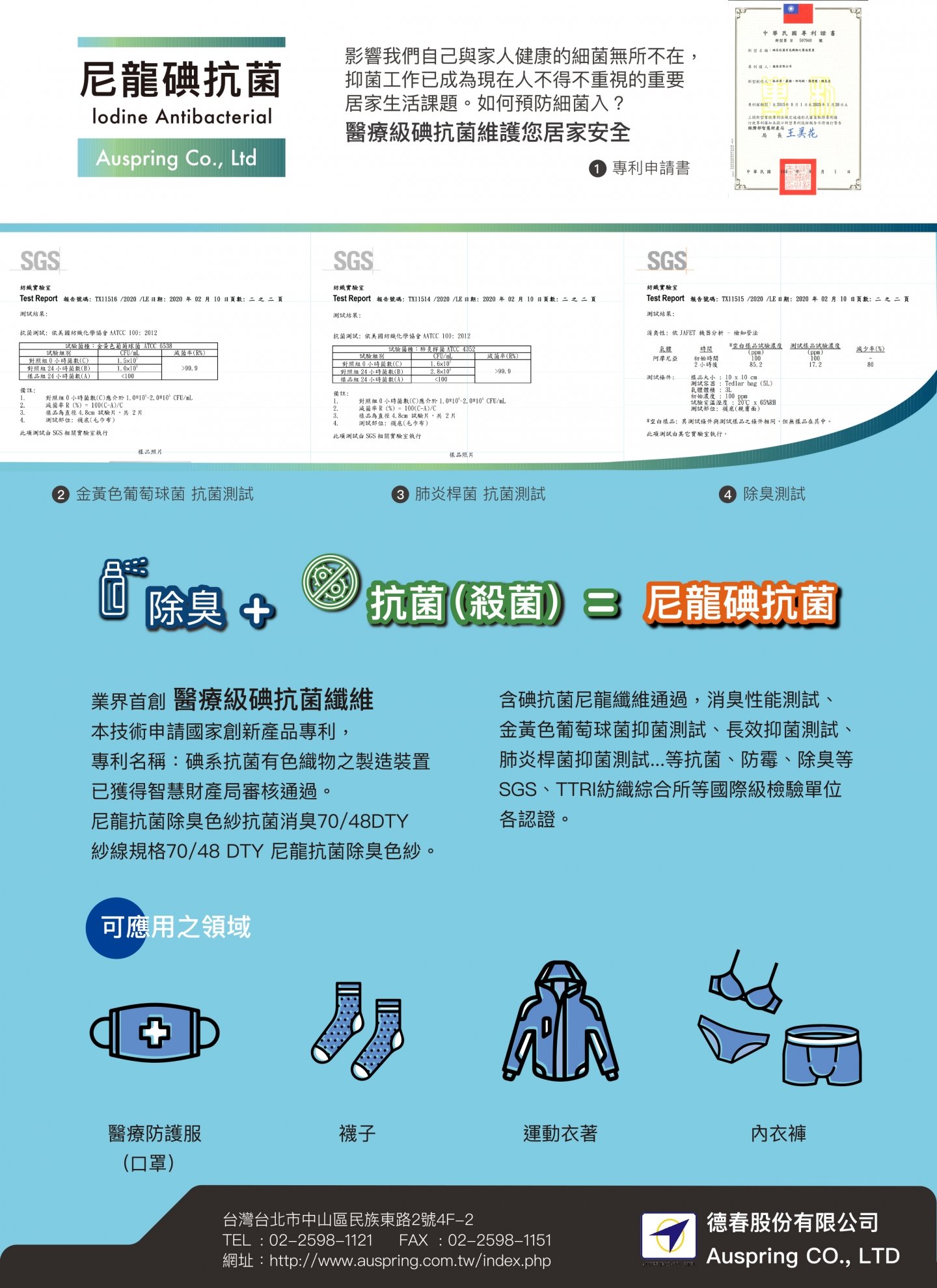 碘抗菌尼龍纖維